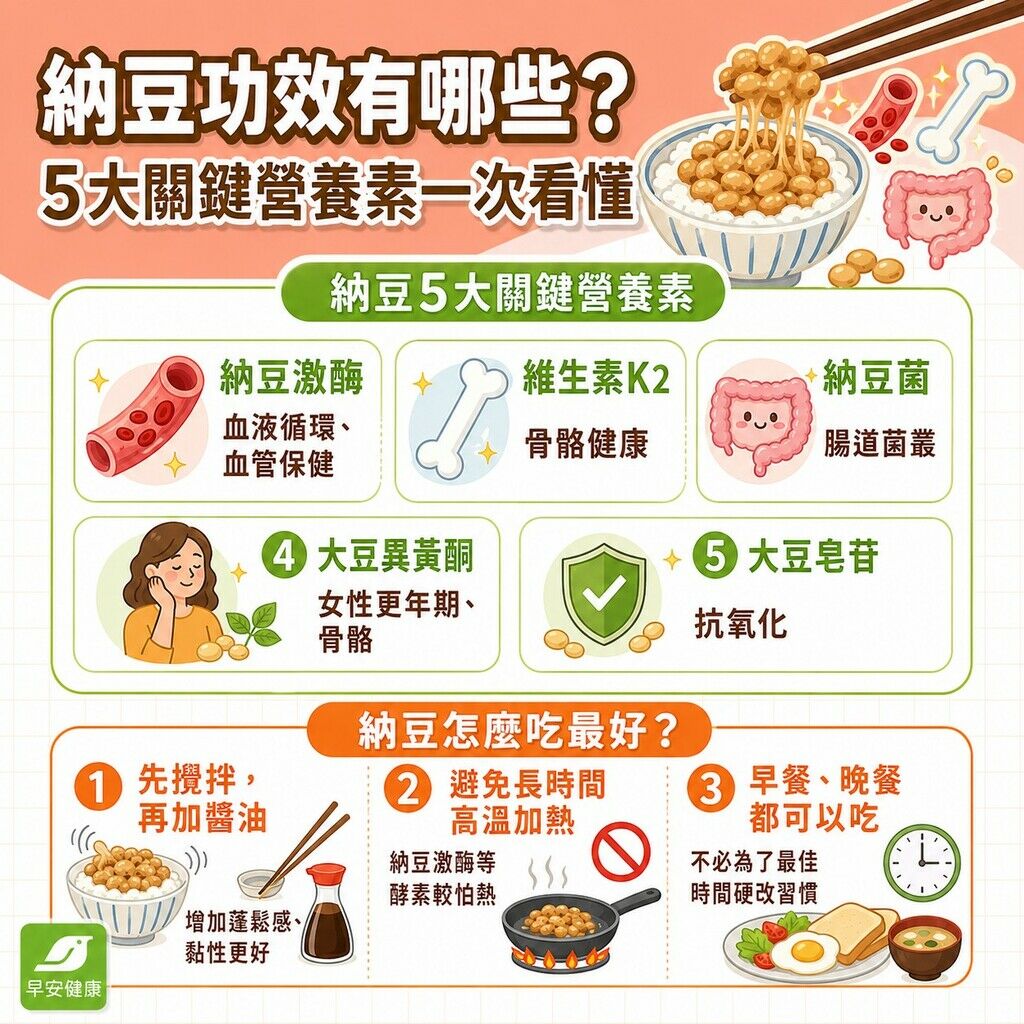 早安健康＿納豆功效有哪些？5大關鍵營養素一次看懂