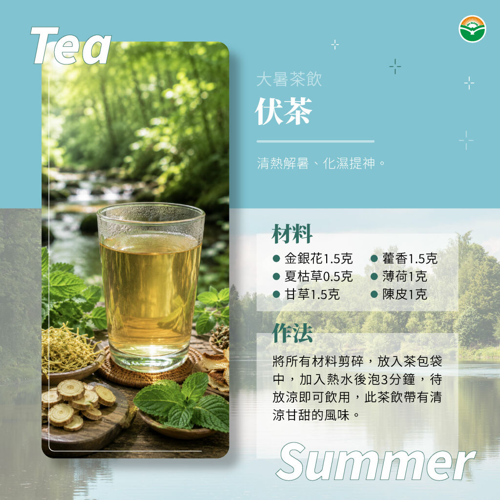 馬光中醫＿大暑＿食療，喝伏茶