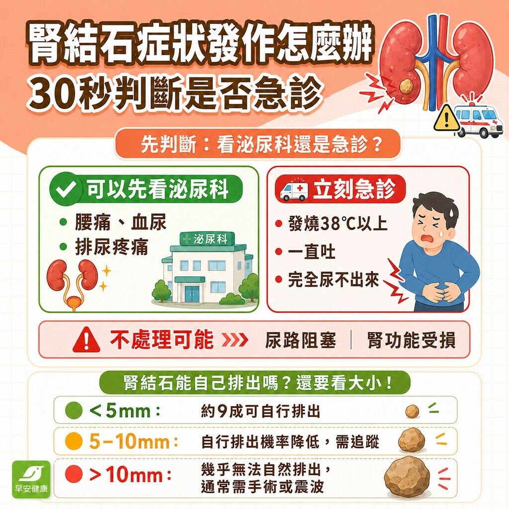 早安健康_腎結石症狀發作怎麼辦?30秒判斷是否急診