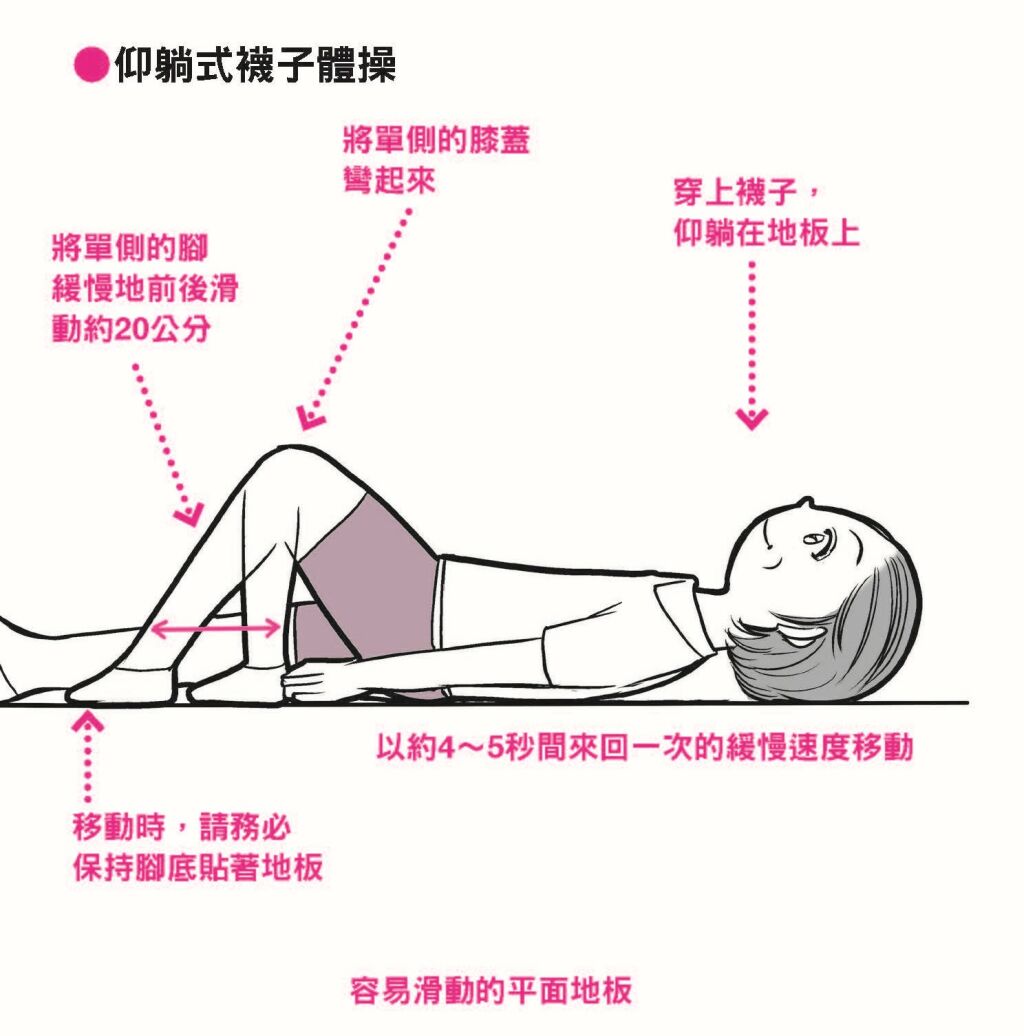 膝蓋痛做襪子體操