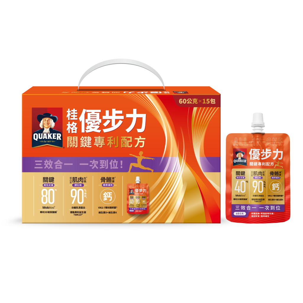 桂格優步力是保養肌肉保健品,不只肌肉更注重關骨肌保養,內含分離乳清蛋白、運動益生菌、玻尿酸等幫助維持行動力