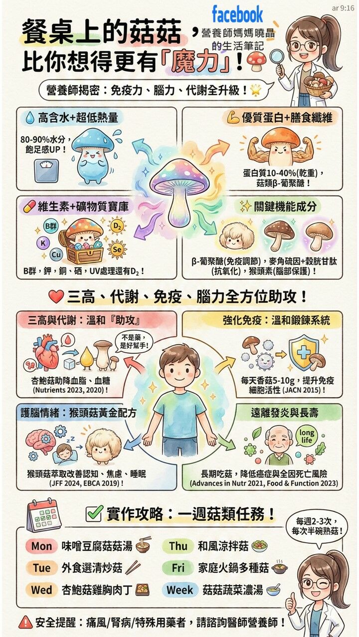 薛曉晶營養師_餐桌的菇菇比你想像中的更有魔力