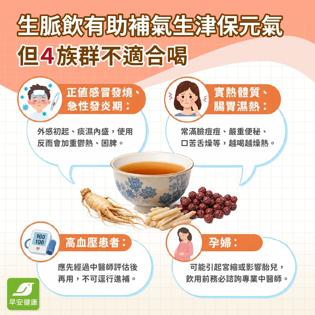 生脈飲-生脈飲功效-生脈飲禁忌-生脈飲四族群不適合-生脈飲高血壓能喝嗎-生脈飲實熱體質不適合