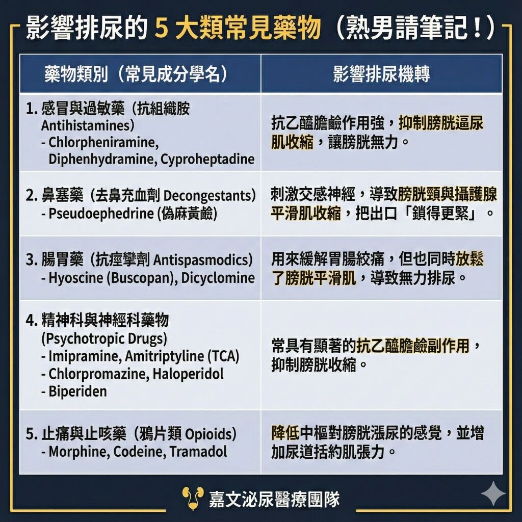 蘇信豪醫師_影響排尿的常見藥物