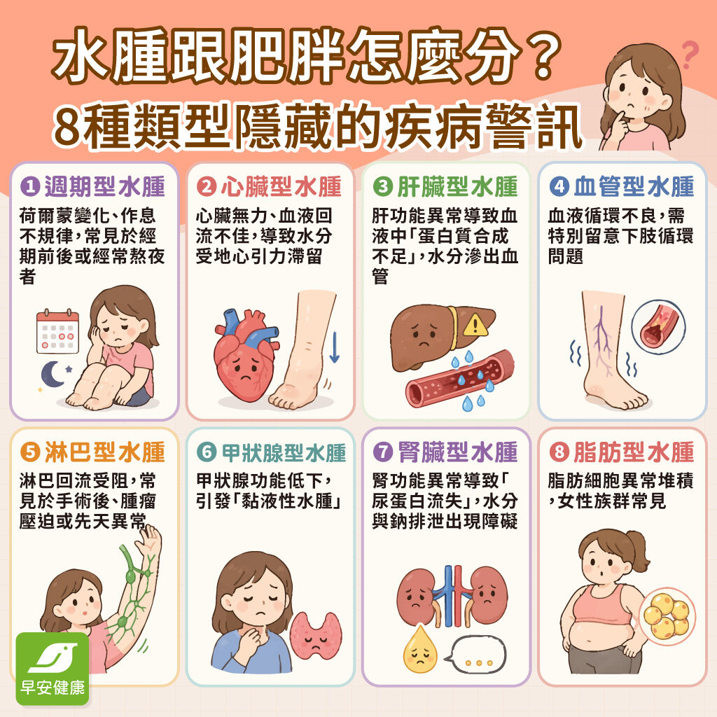 水腫-水腫跟肥胖區別-水腫類型