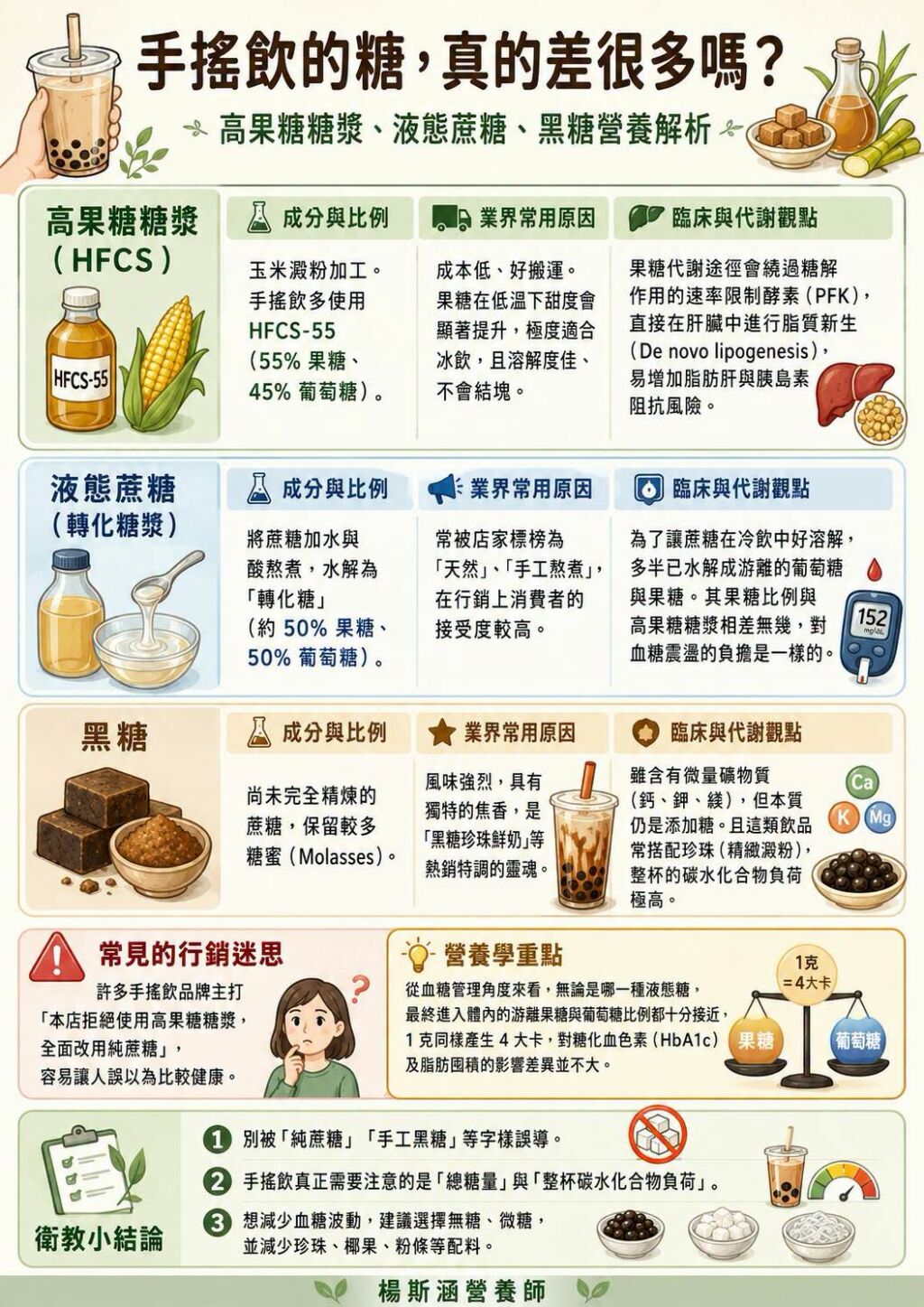 楊斯涵營養師_手搖飲的糖真的差很多嗎?