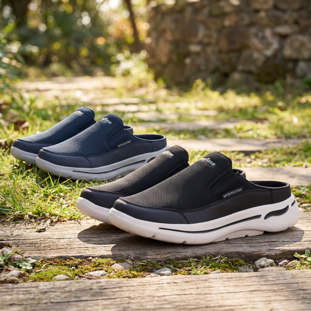 固特異鞋-男款 悠活輕量防潑水穆勒鞋