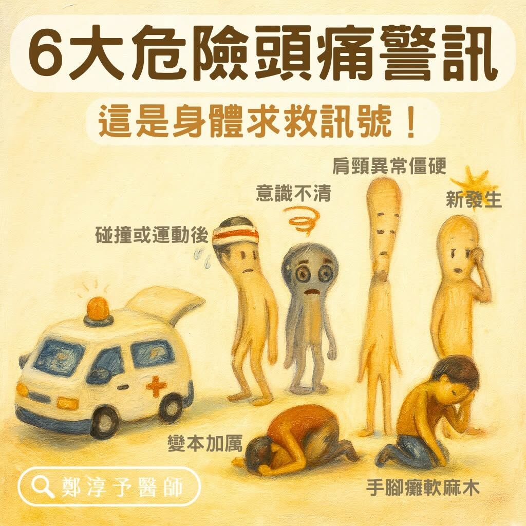 鄭淳予醫師_6大危險頭痛警訊是身體求救訊號